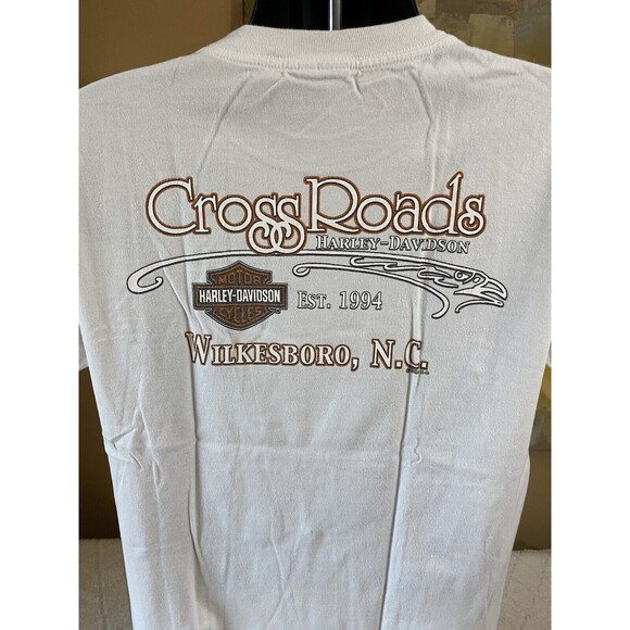 Vintage Harley Davidson 2006 Cross Roads Wilkesboro NC 2 Sided Shirt Men’s Large - Picture 9 of 16